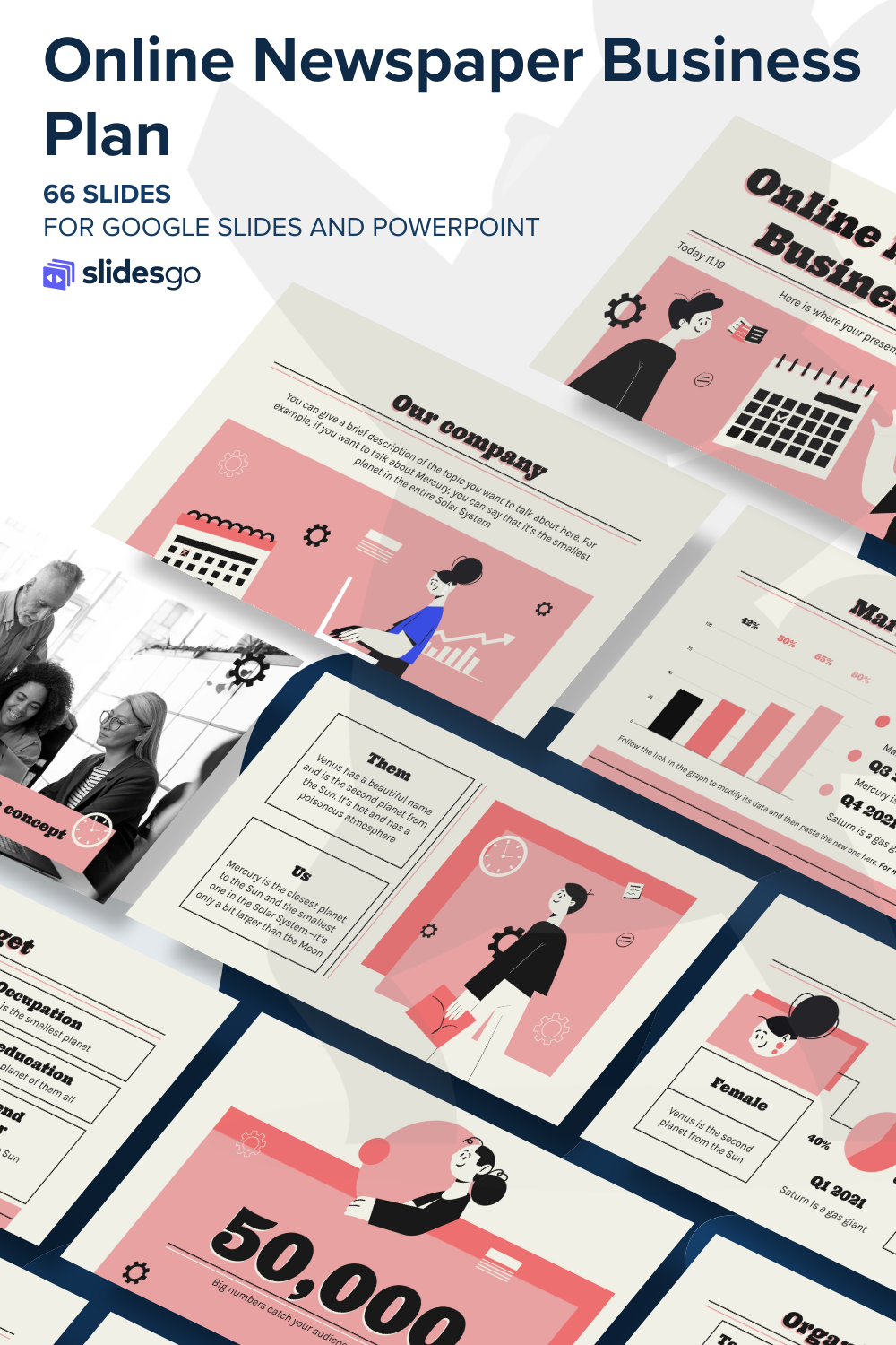 Online Newspaper Business Plan | Google Slides and PowerPoint