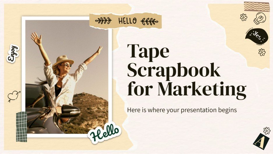 Tape Scrapbook for Marketing Google Slides and PowerPoint