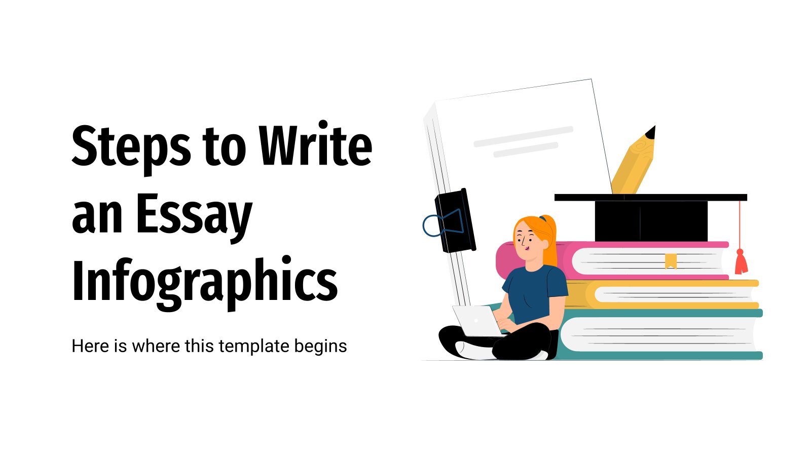 Steps to Write an Essay Infographics presentation template 