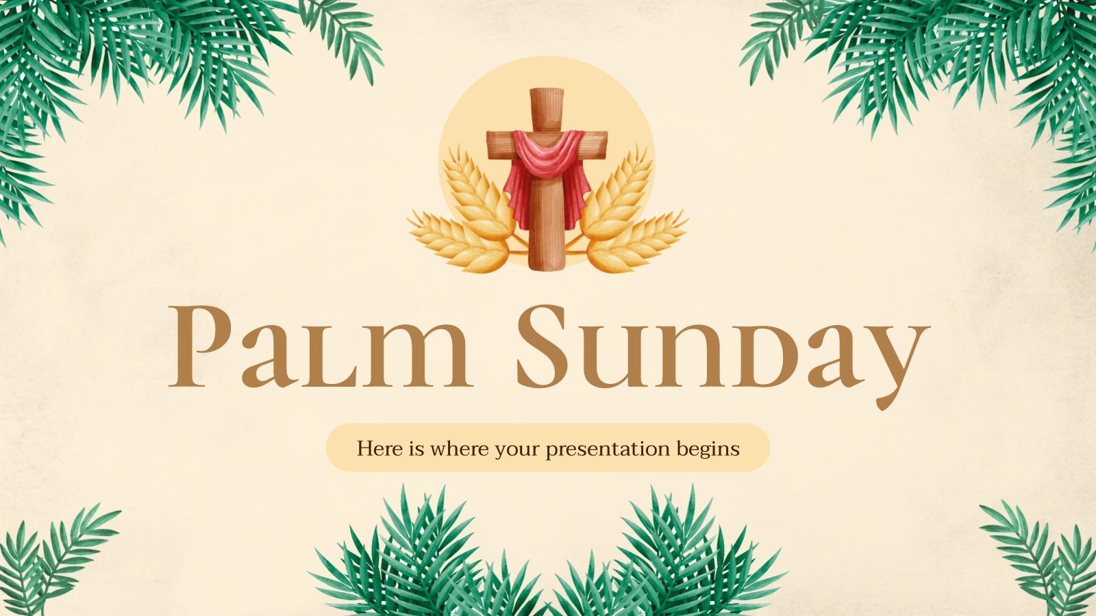 Palm Sunday Minitheme presentation template 