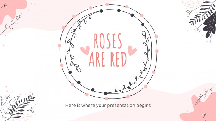 Modelo de apresentação As rosas são vermelhas