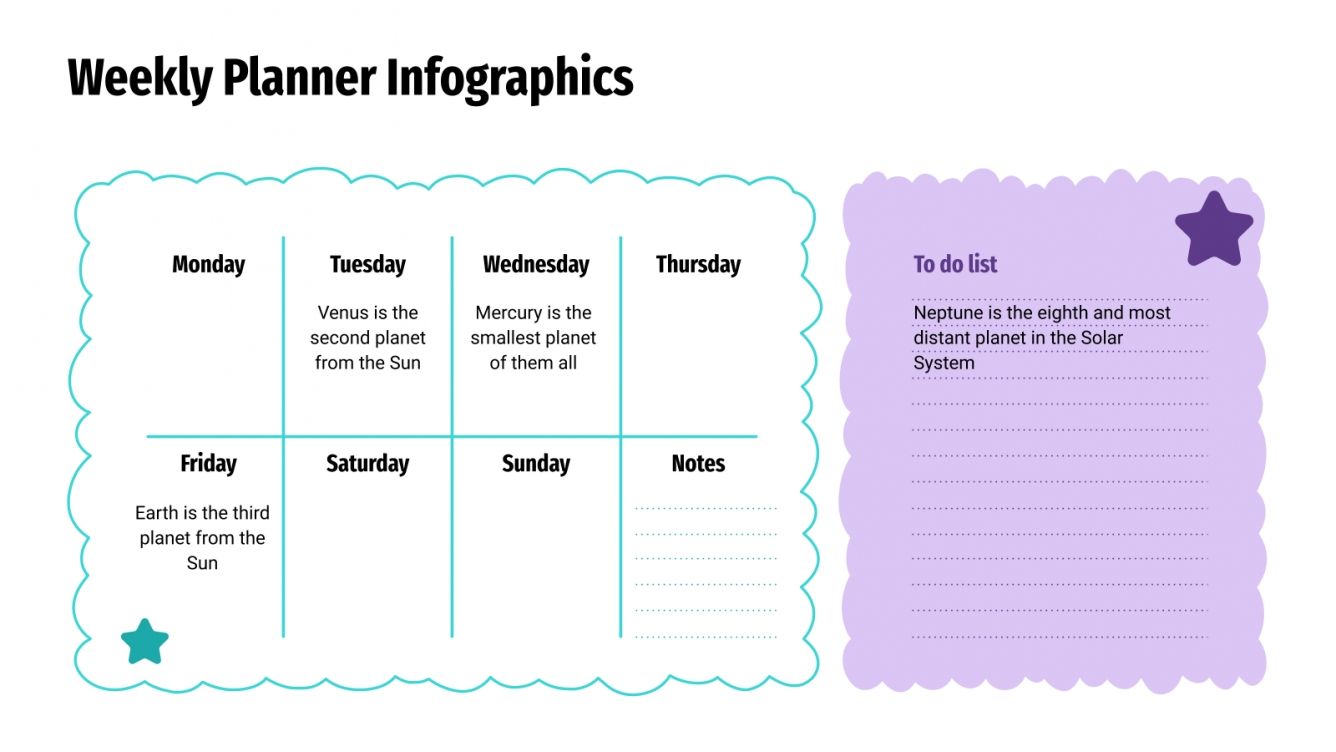 Free Weekly Planner Infographics For Google Slides And PPT