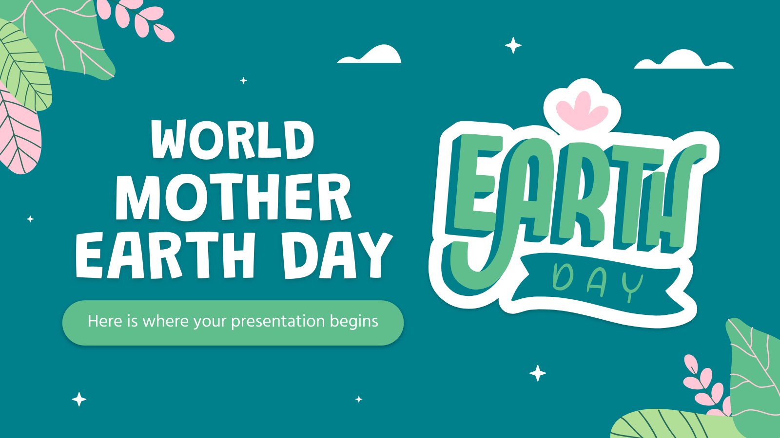 World Mother Earth Day presentation template 