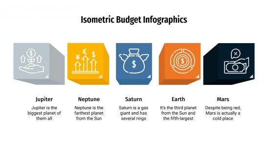 Isometric Budget Infographics presentation template