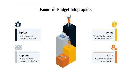 Isometric Budget Infographics presentation template