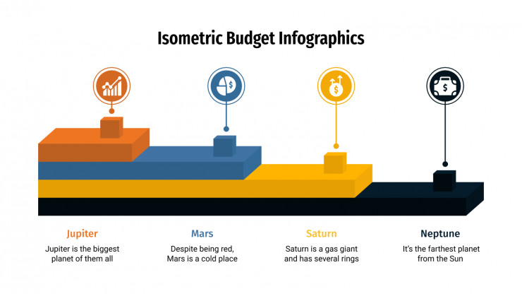 Infographies budgétaires isométriques : Modèles de présentation