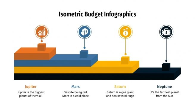 Isometric Budget Infographics presentation template