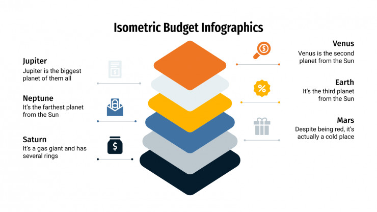 Infographies budgétaires isométriques : Modèles de présentation