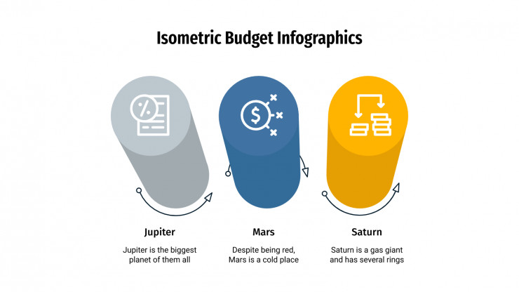 Infographies budgétaires isométriques : Modèles de présentation
