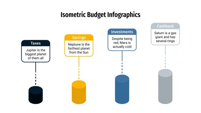 Isometric Budget Infographics presentation template
