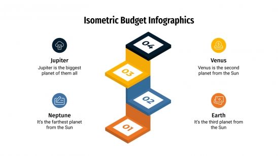 Isometric Budget Infographics presentation template