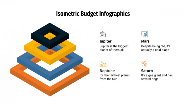 Infographies budgétaires isométriques : Modèles de présentation