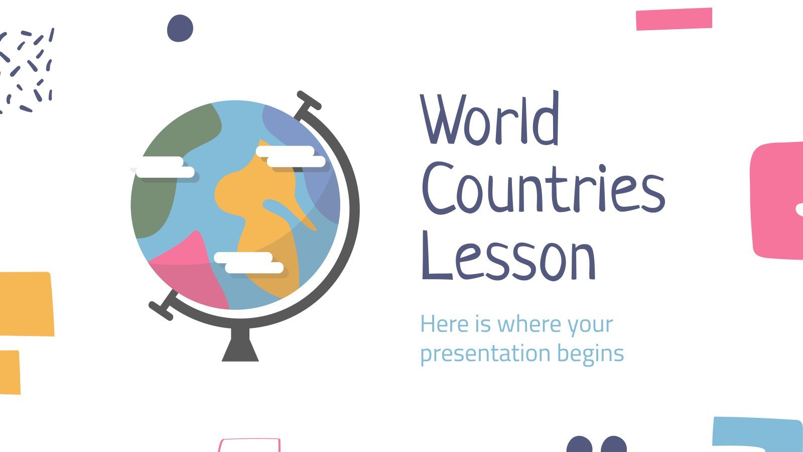 World Countries Lesson presentation template 