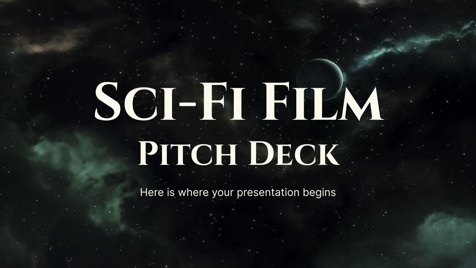 Sci-fi Short Film Pitch Deck presentation template 