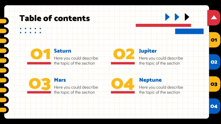 Writic Geometric Notebook presentation template