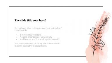 Floral Wedding presentation template