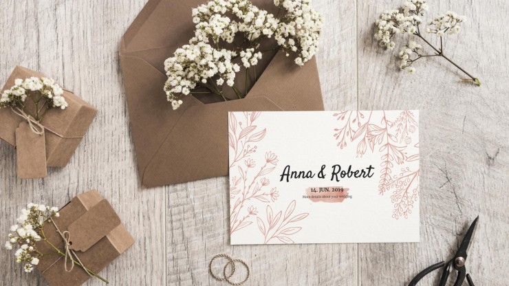 Modelo de apresentação Casamento floral