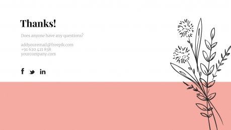 Floral Wedding presentation template