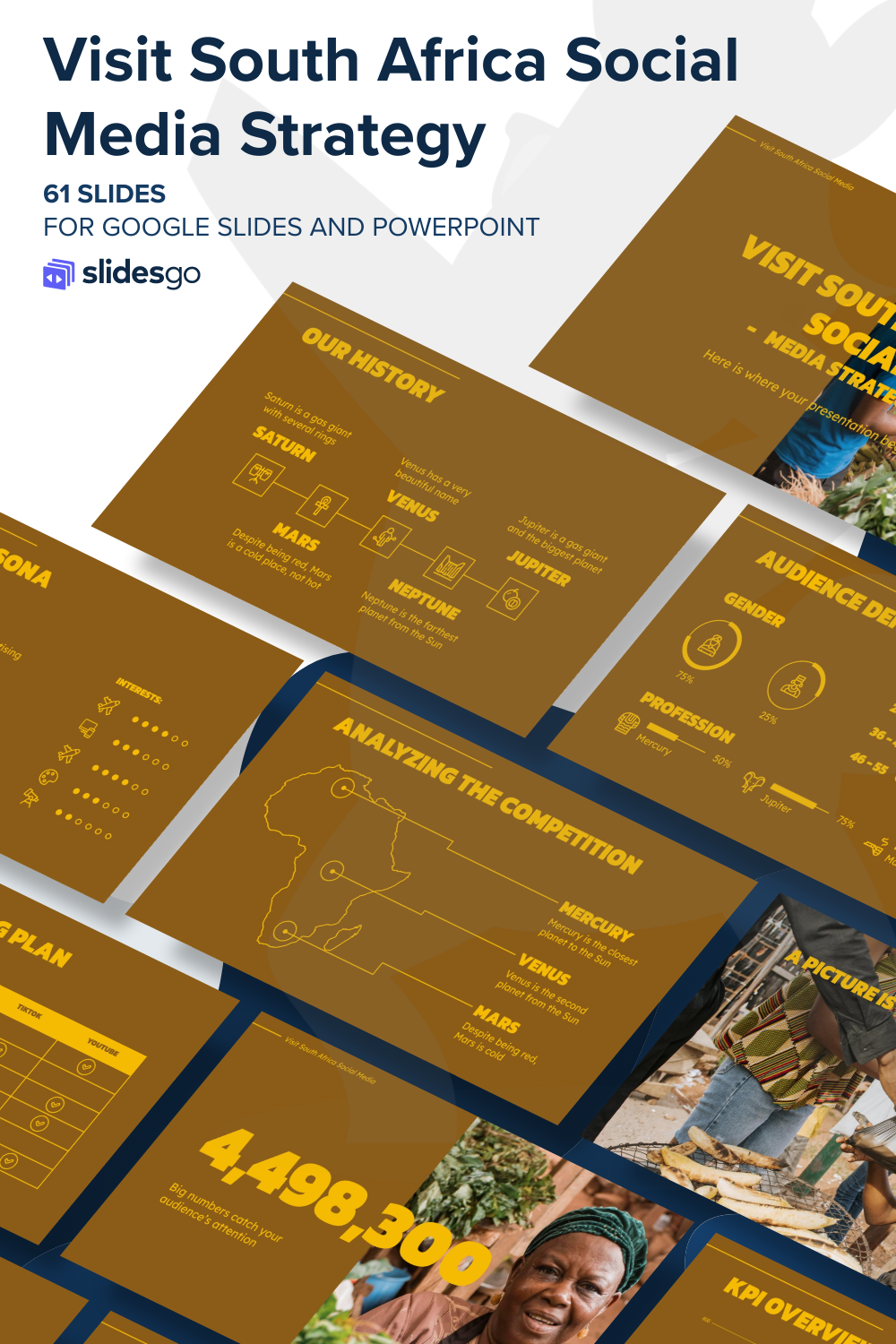 Visit South Africa Social Media Strategy | Google Slides & PPT