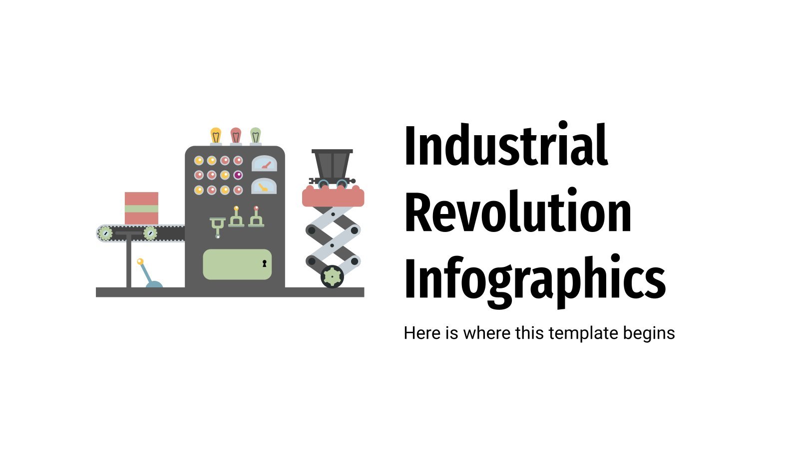 Industrial Revolution Infographics presentation template 