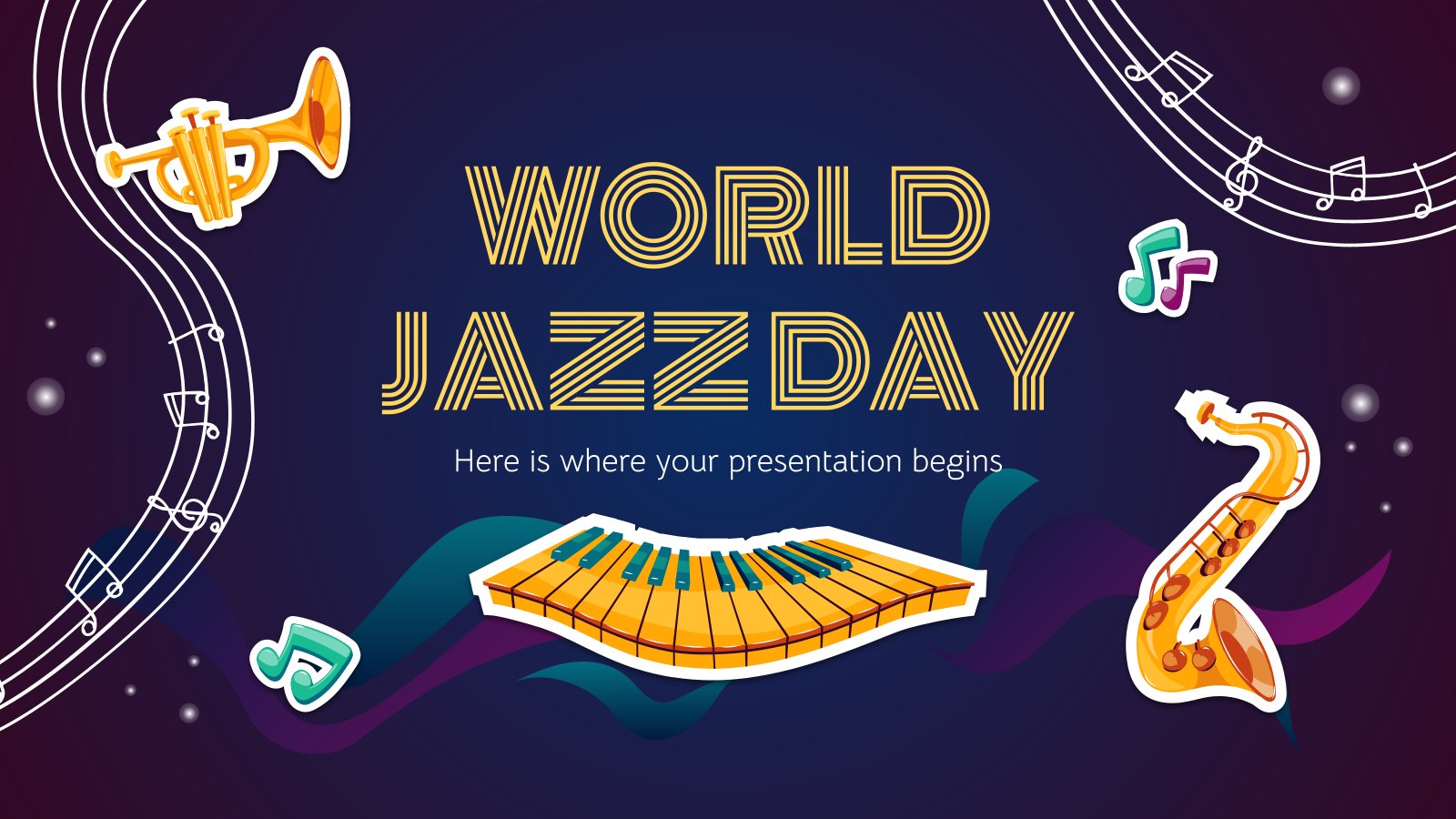 World Jazz Day presentation template 