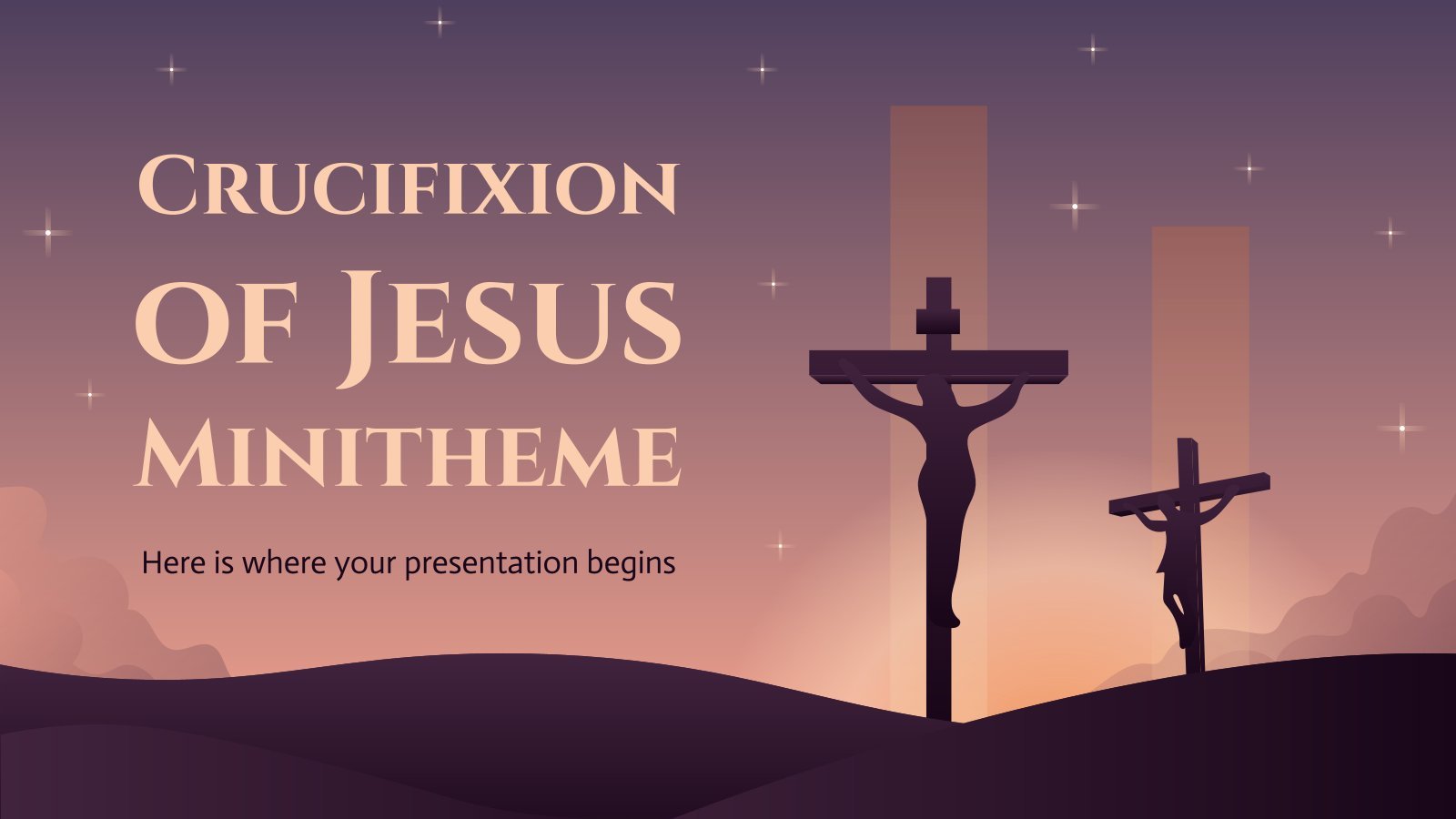 Crucifixion of Jesus Minitheme presentation template 