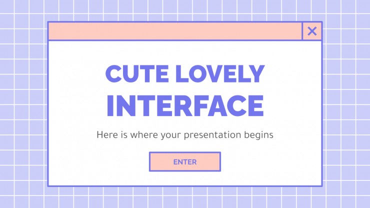 Cute Lovely Interface presentation template