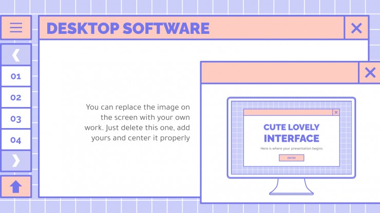 Cute Lovely Interface presentation template