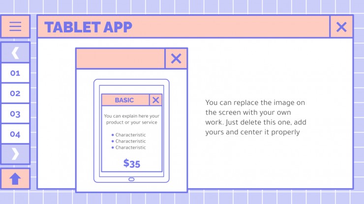 Cute Lovely Interface presentation template