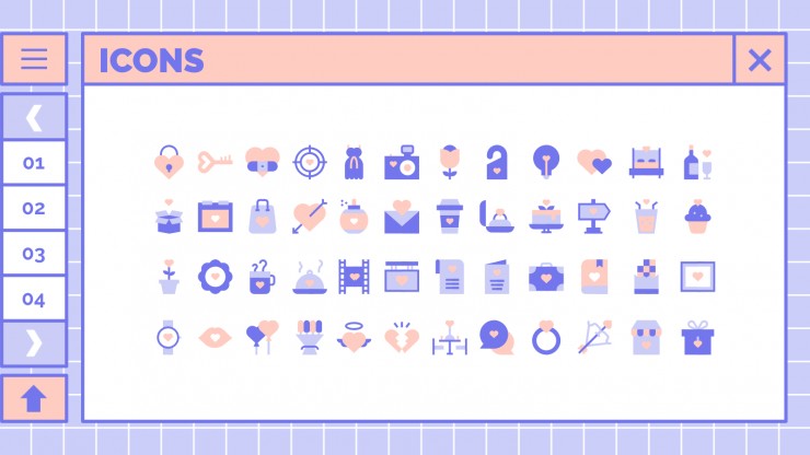 Cute Lovely Interface presentation template