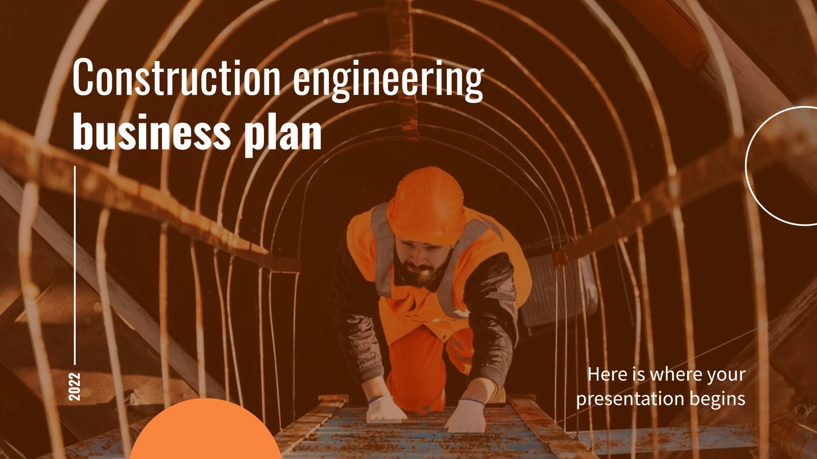 Construction Engineering Business Plan presentation template 