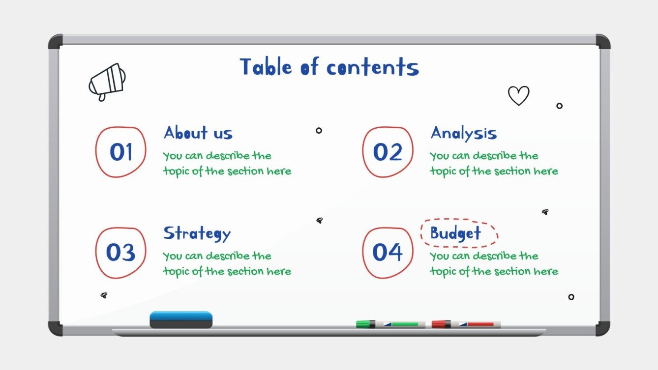 Whiteboard Marketing Slides Google Slides and PowerPoint
