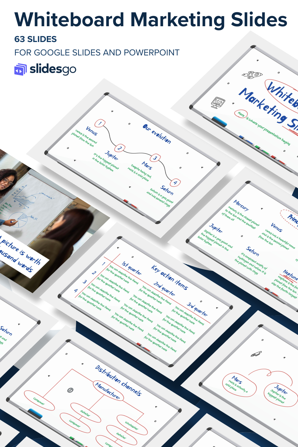Whiteboard Marketing Slides Google Slides and PowerPoint