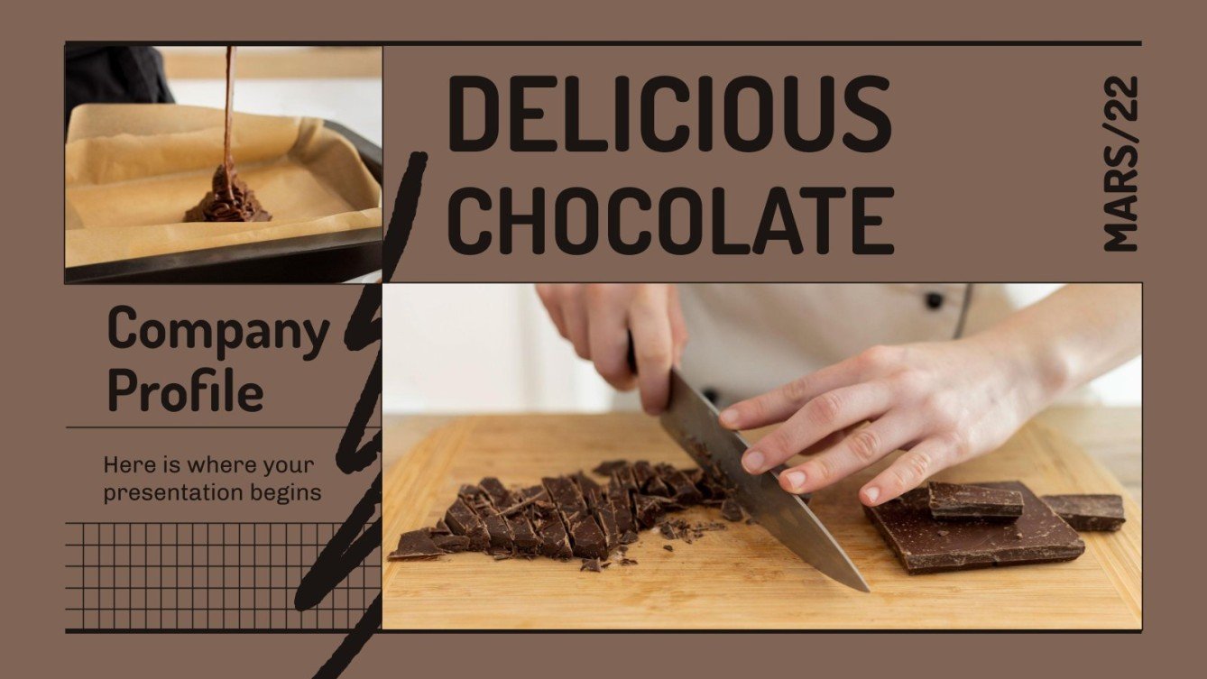 Delicious Chocolate Company Profile Google Slides & PPT