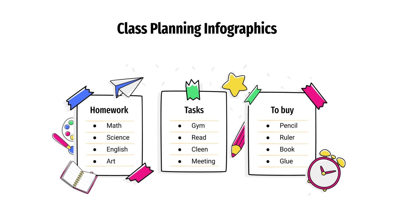 Free Class Planning Infographics for Google Slides and PowerPoint