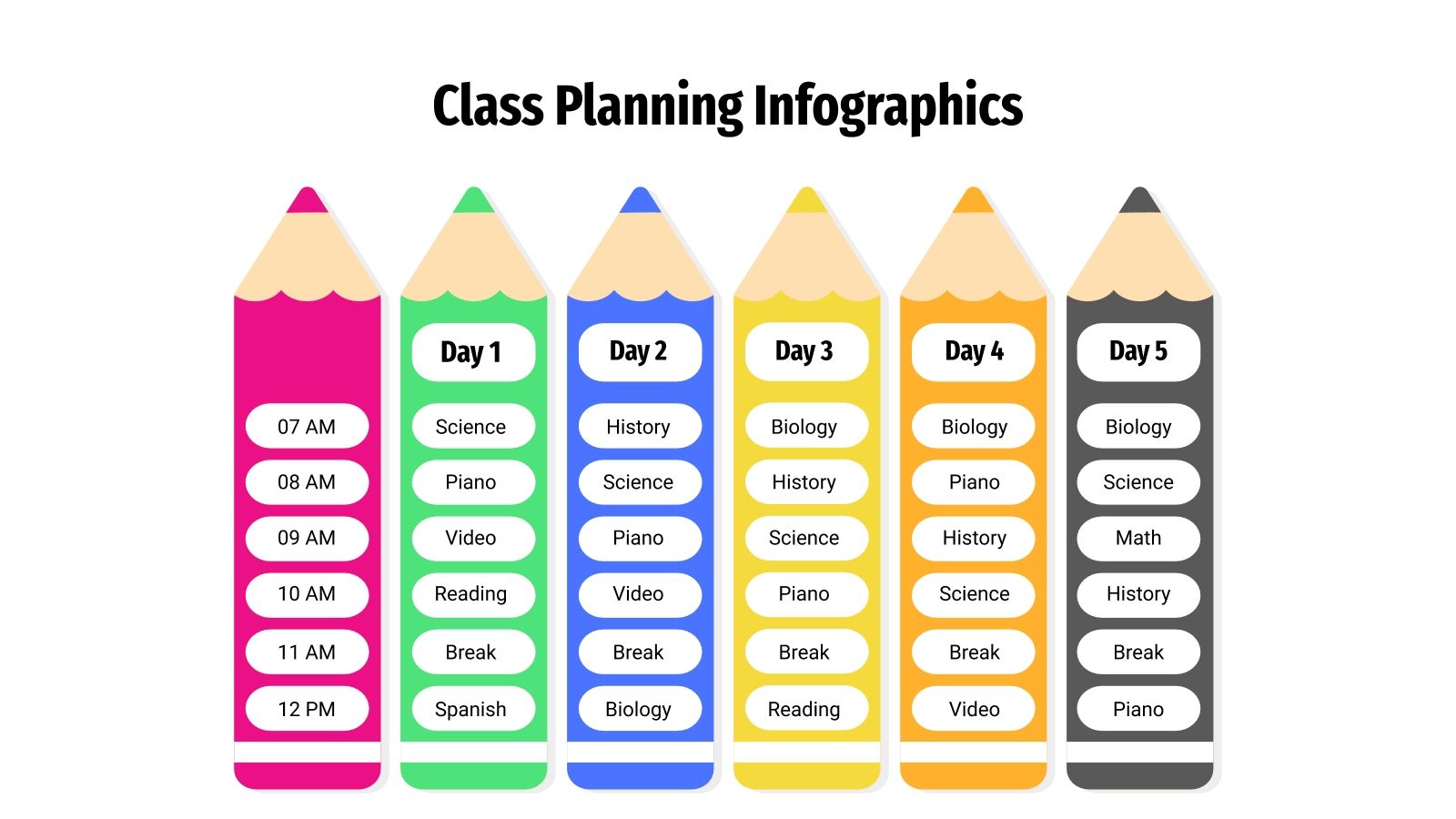 Free Class Planning Infographics for Google Slides and PowerPoint