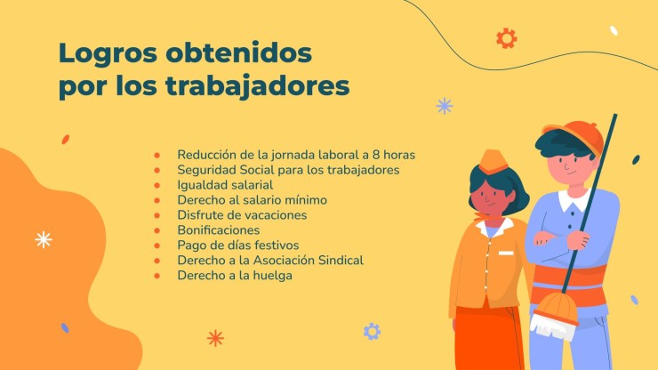 Modelo de apresentação Dia do Trabalhador na Espanha