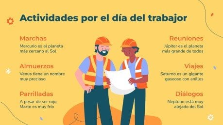 Spanish Labor Day presentation template 