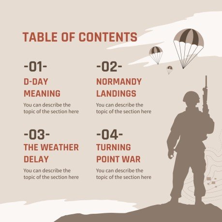 제2차 세계 대전 침공의 날 프레젠테이션 템플릿
