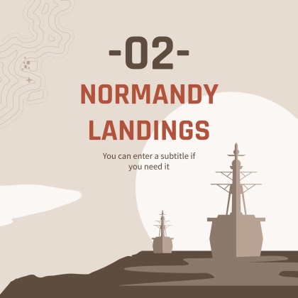 제2차 세계 대전 침공의 날 프레젠테이션 템플릿