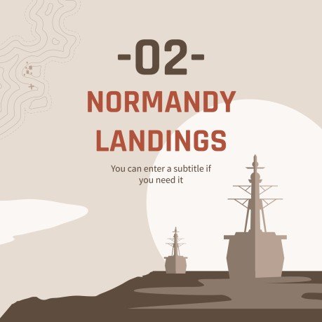 제2차 세계 대전 침공의 날 프레젠테이션 템플릿