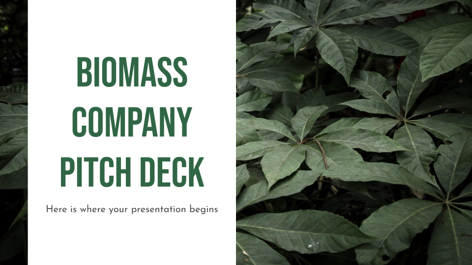 Biomass Company Pitch Deck presentation template 