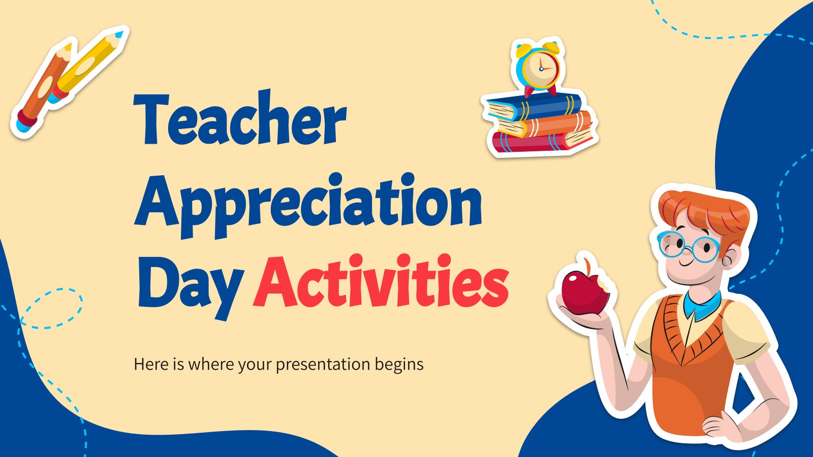 Teacher Appreciation Day Activities presentation template 