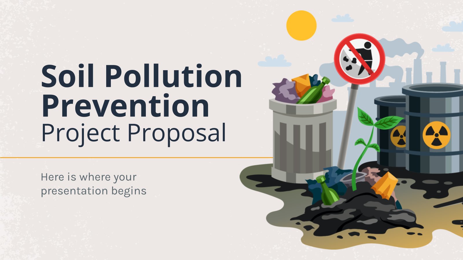 Soil Pollution Prevention Project Proposal presentation template 