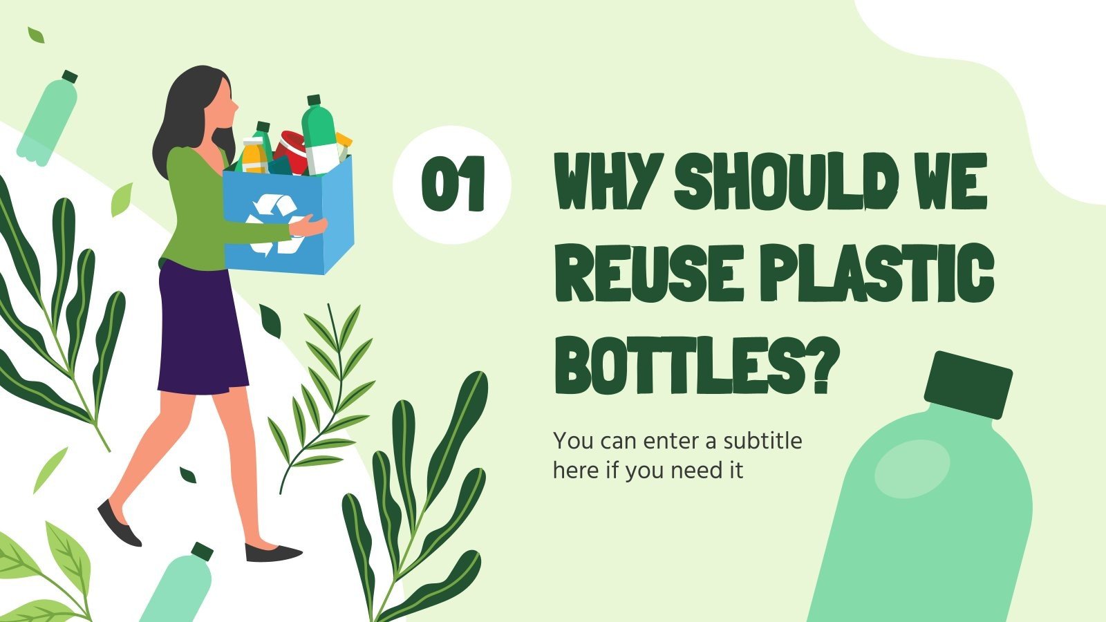 Reusing Plastic Bottles Google Slides & PowerPoint