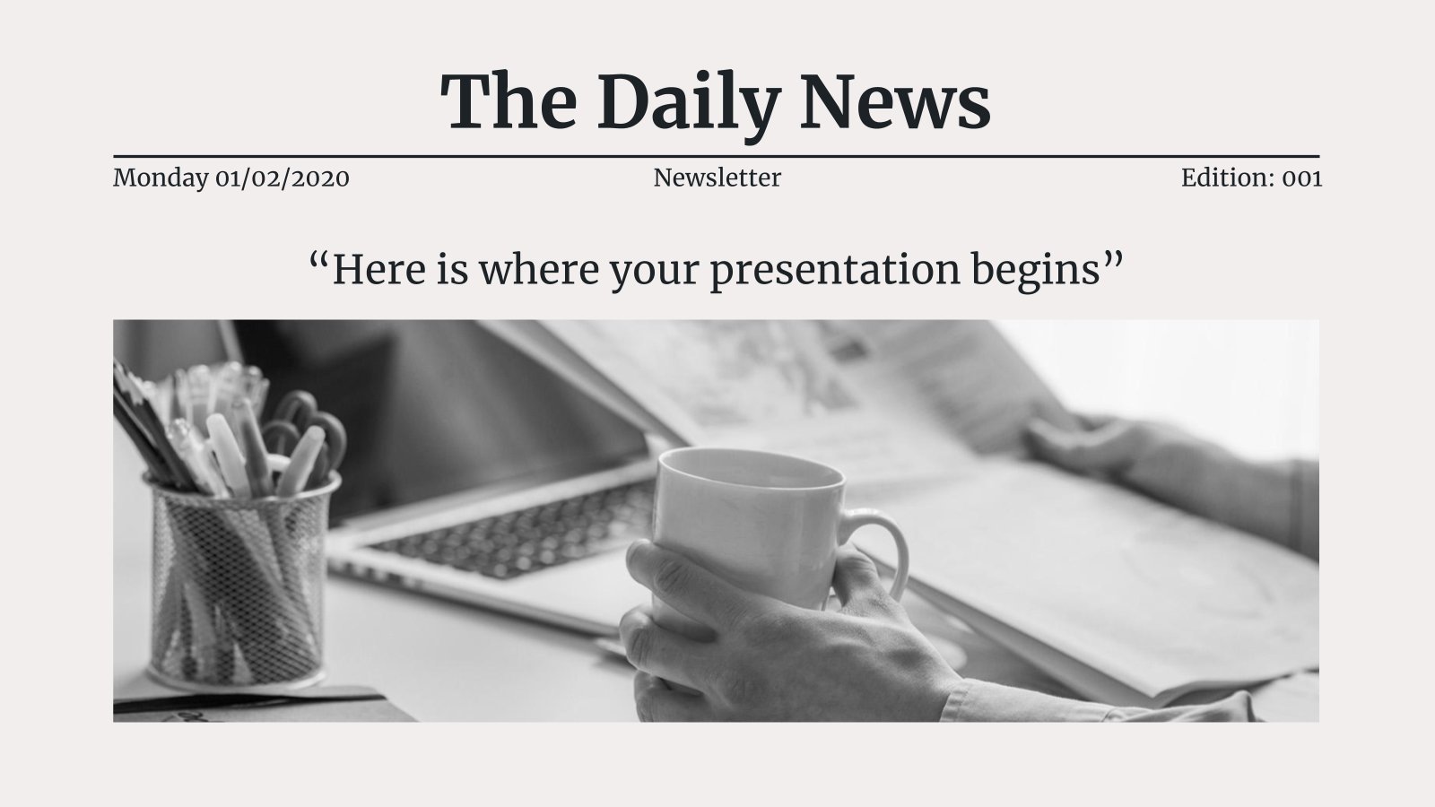 The Daily News presentation template 