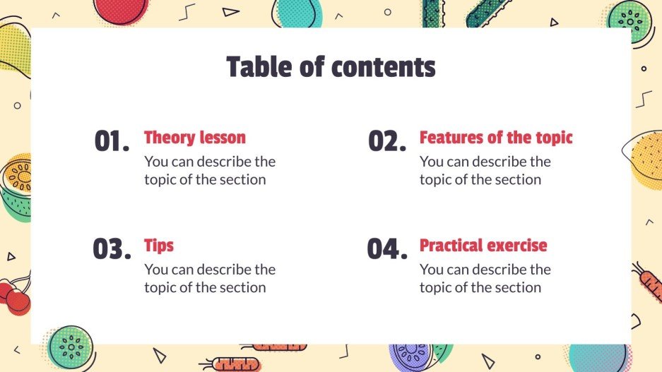Nutrition and Diet Workshop Google Slides PPT theme