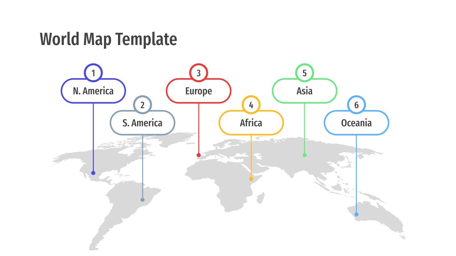 Modelo de apresentação Mapas de mundo