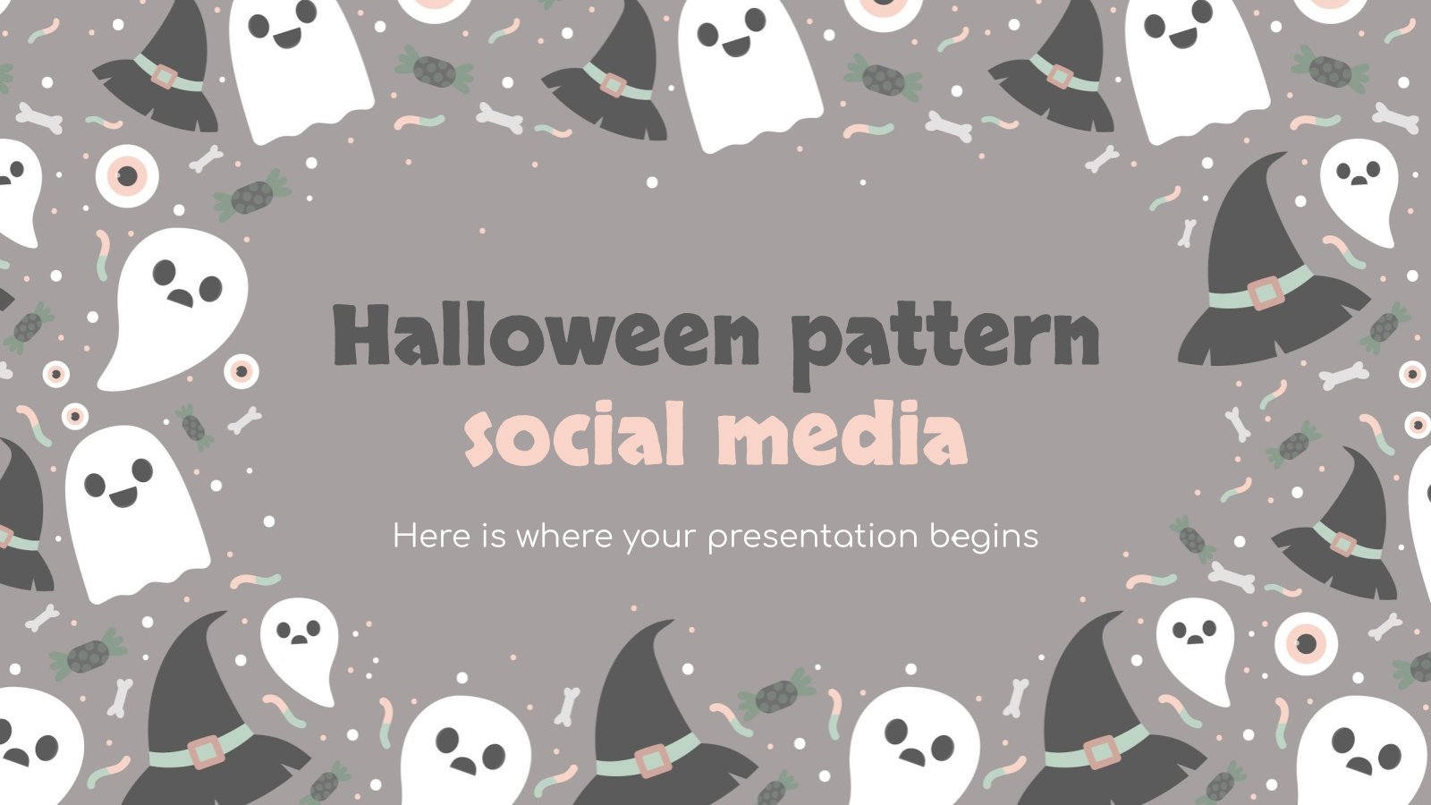 Halloween Pattern Social Media presentation template 