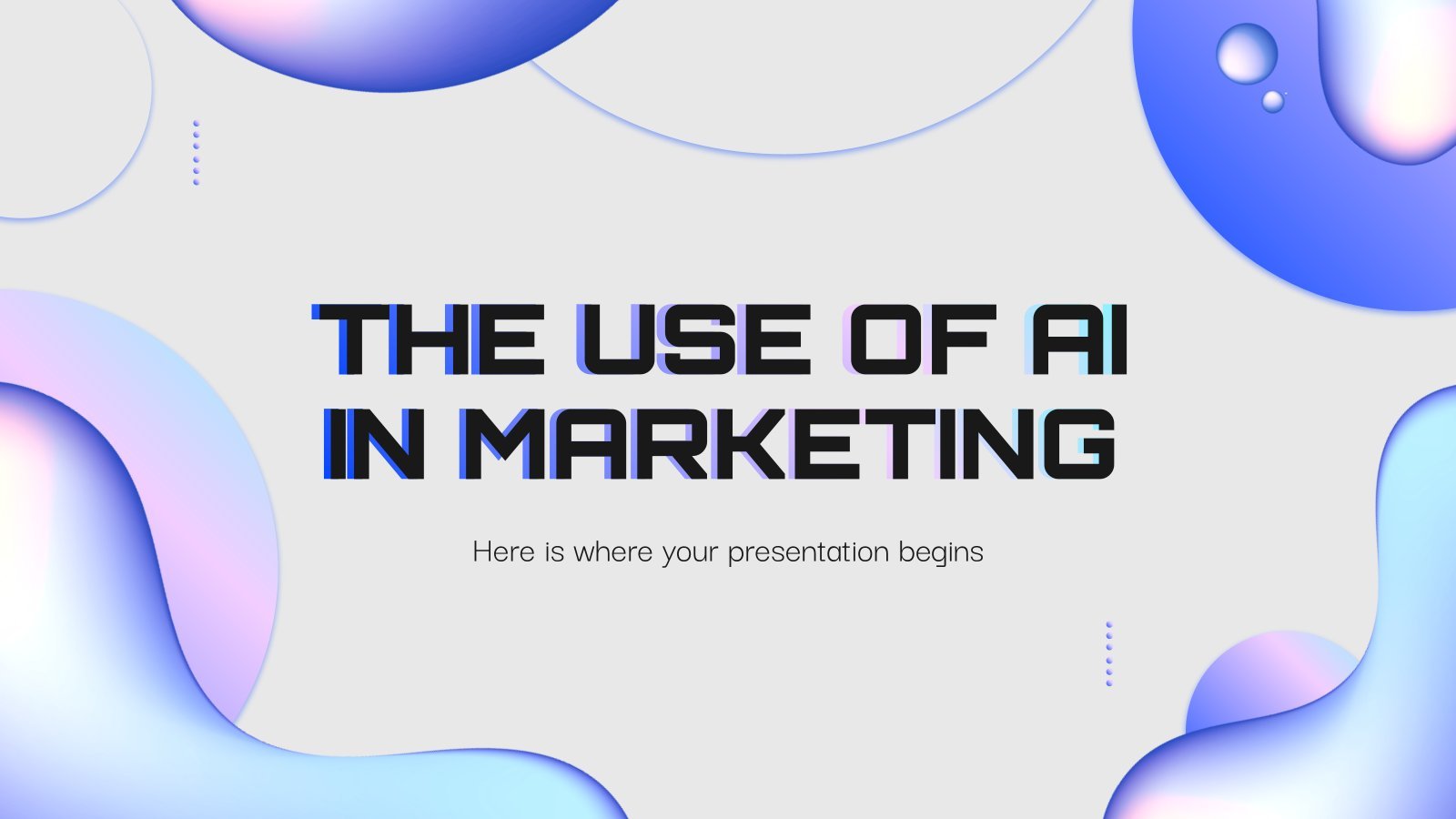 The Use of AI in Marketing presentation template 